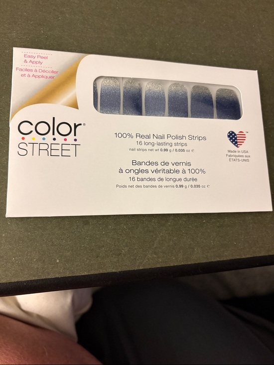 Color Street Other - Color Street Navy Blue with Silver Glitter Nail Strips- Arctic Evening